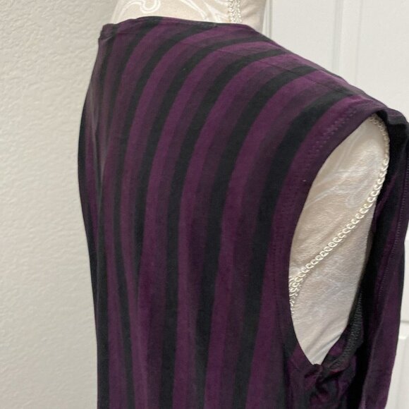 Outback Adventures Black Purple  Sleeveless Top  Size Medium USA - Picture 5 of 11